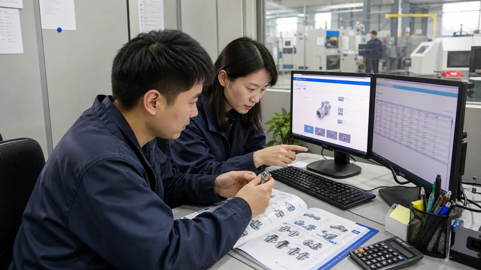 工厂网站运营人员核对复制产品页与询盘记录中的产品型号