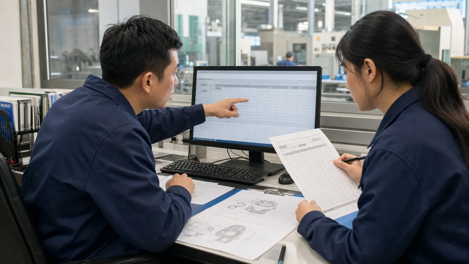 网站运营与技术人员核对不同型号参数表中的空值状态